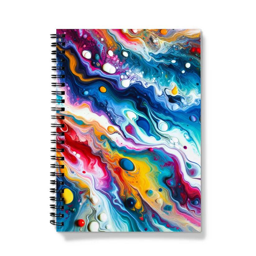 acrylic style Spiral  notebook