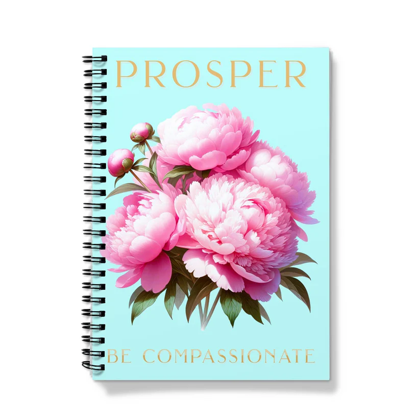 Notebook for Business Planning - peony spiral notebook