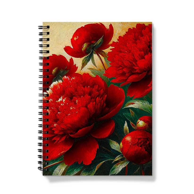 Notebook for Business Planning - Floral flowers Spiral Notebook