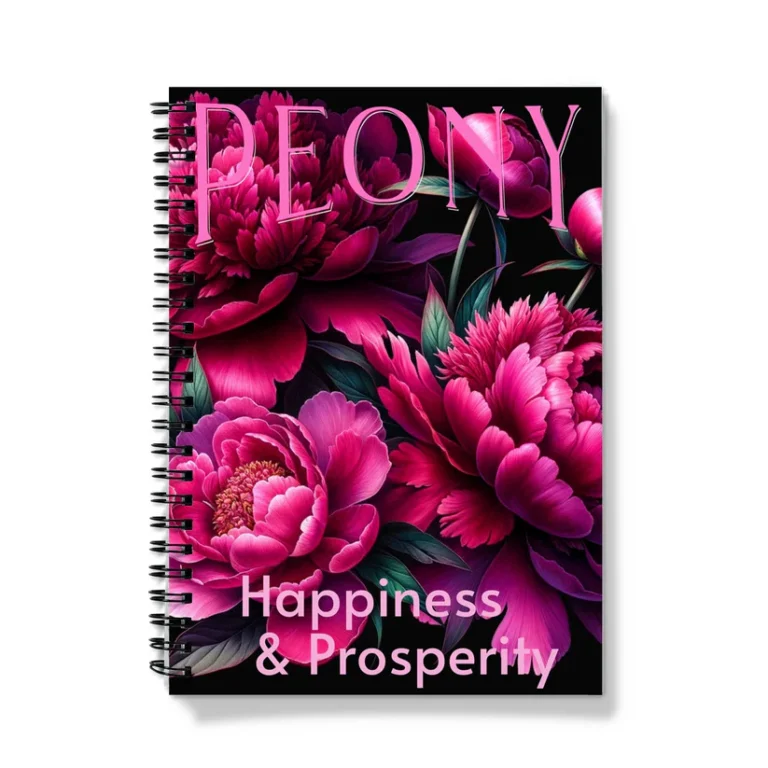 Notebook for Business Planning - Peony Floral flowers Spiral notebook